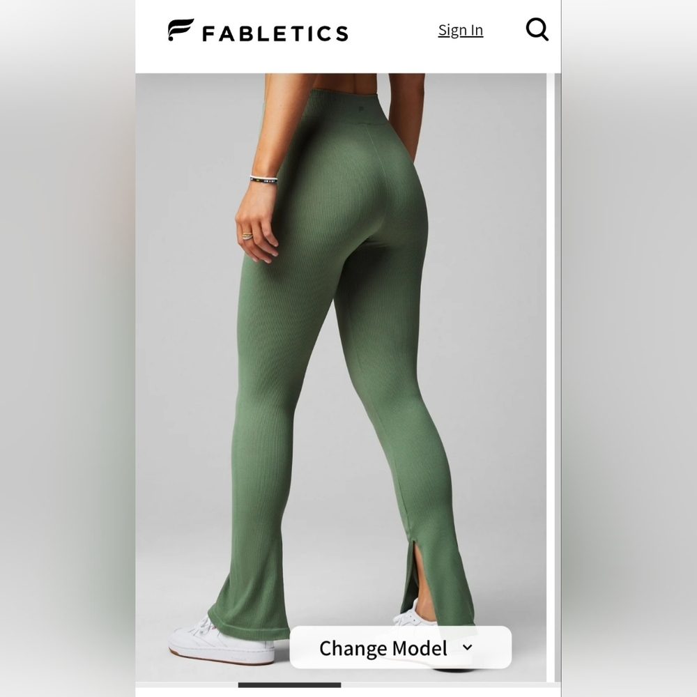 Fabletics High-Waisted Slit Pant - Picture 3 of 3